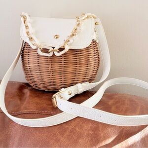 Tommy Bahama Rattan Wicker Bucket Bag